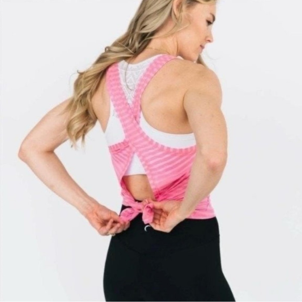 NWT Zyia Pink Nimbus Split Back Tank XXL